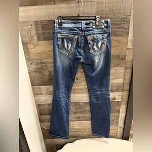 Miss Me | Crystal Pocket Denim Stretch Signature Slim Boot Jean